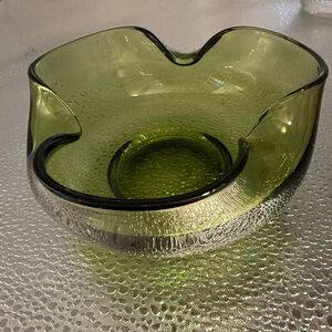Vintage Anchor Hocking Avocado green Dip Bowl